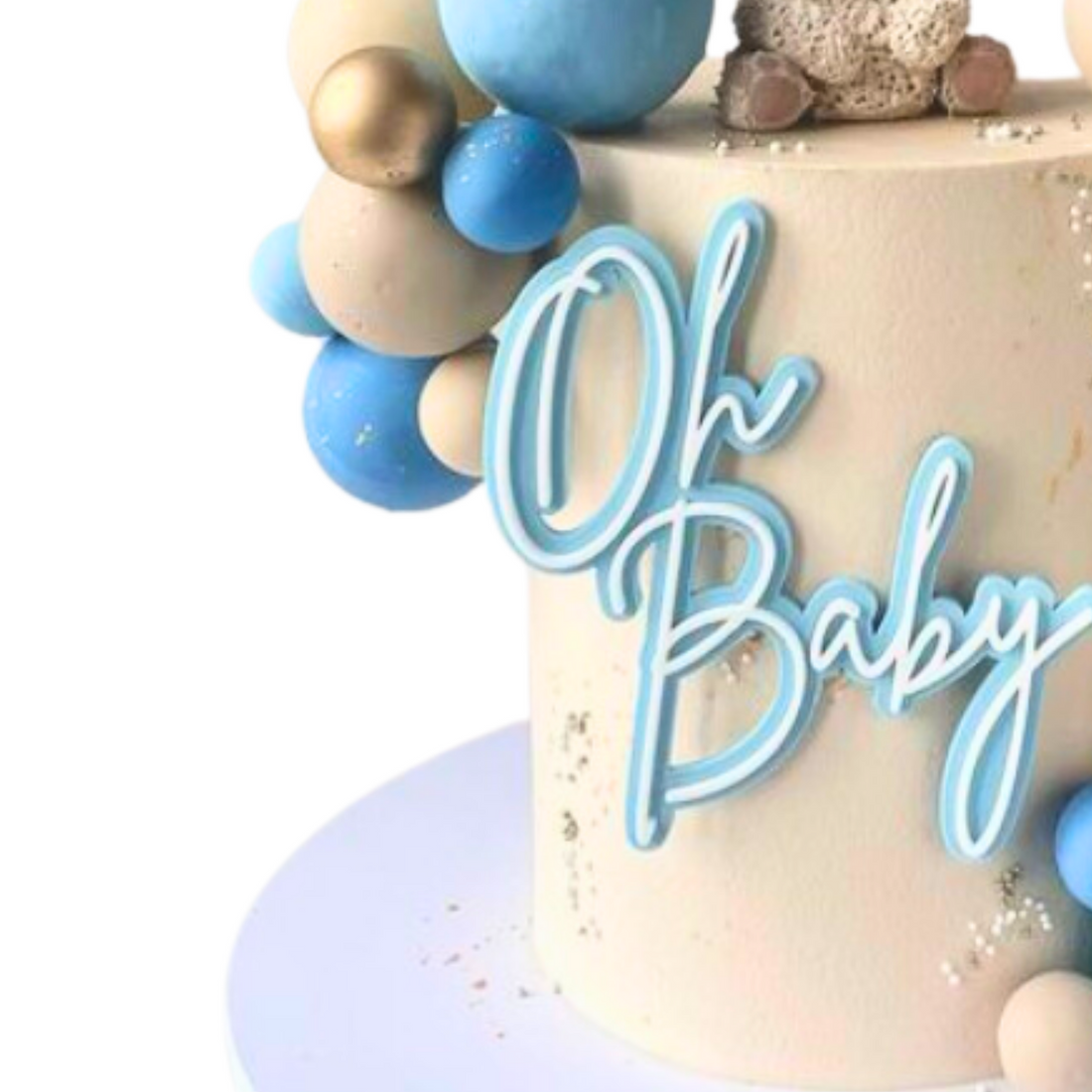 Oh Baby Acrylic Cake Charm