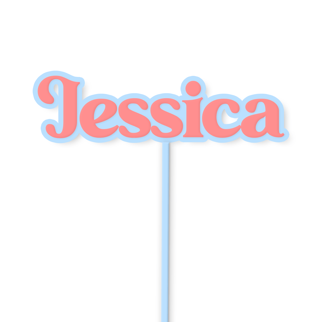 Classic Candy Acrylic Name Cake Topper - Cake Topper Warehouse