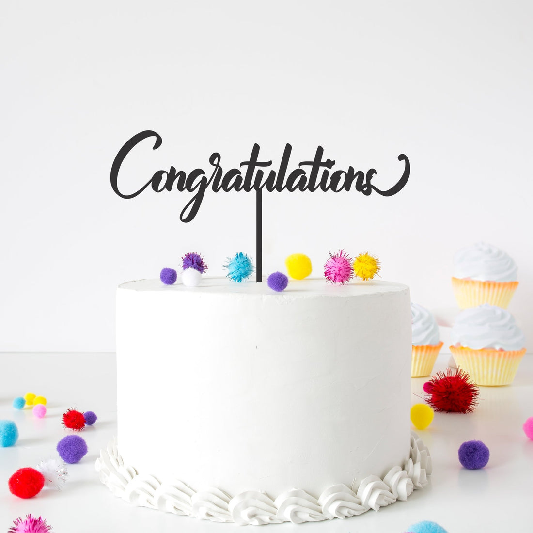 Congratulations Acrylic Cake Topper - Cake Topper Warehouse