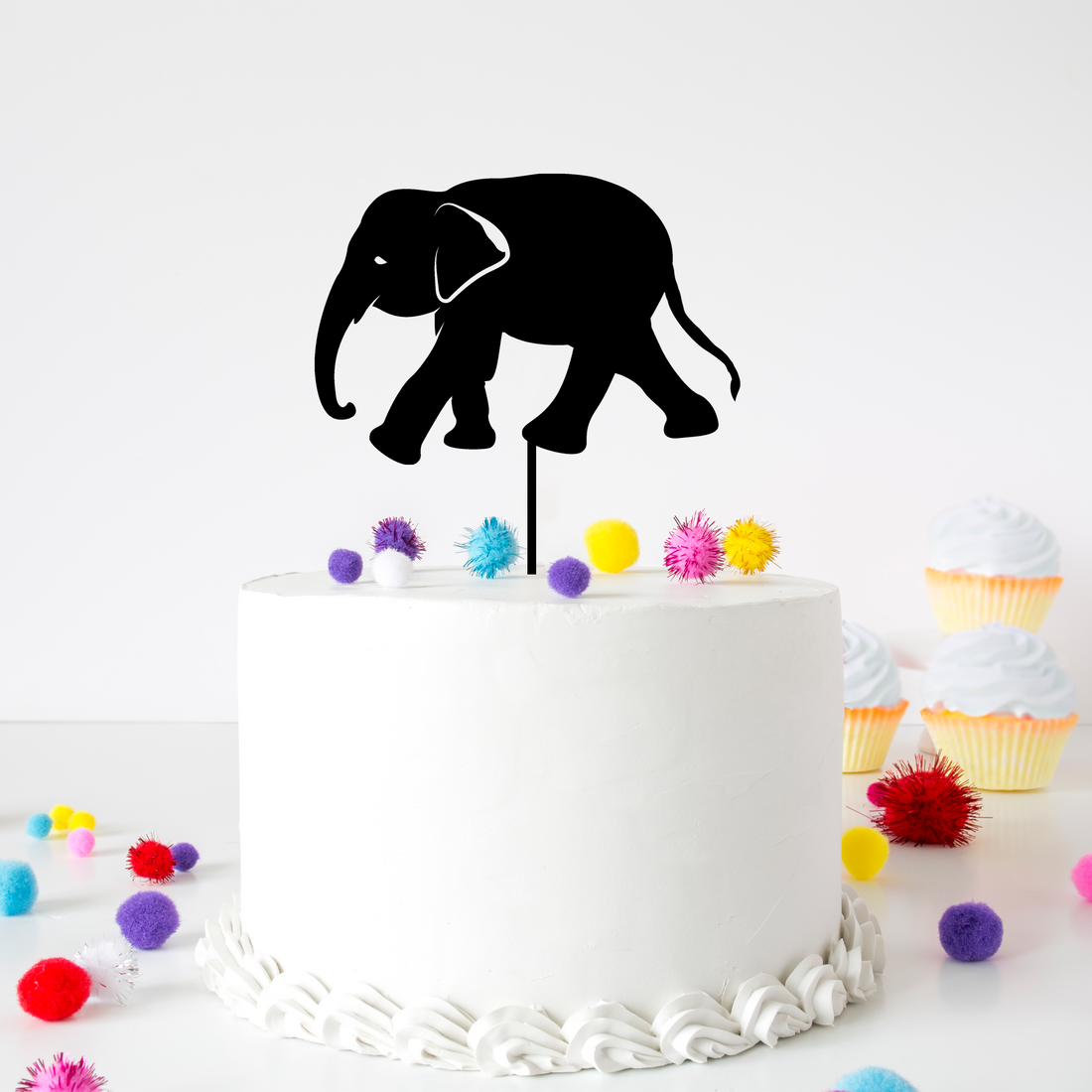 Elephant Acrylic Cake Topper - Cake Topper Warehouse