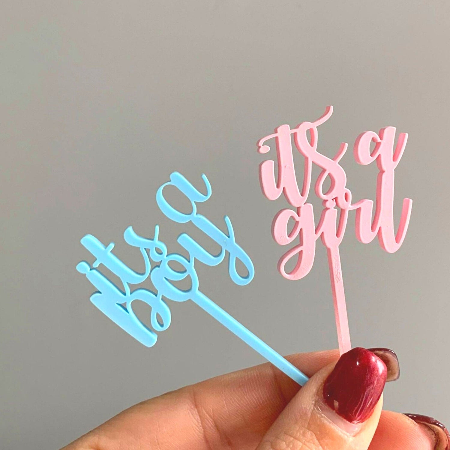 Its A Girl Its A Boy Mini Cupcake Toppers - Cake Topper Warehouse