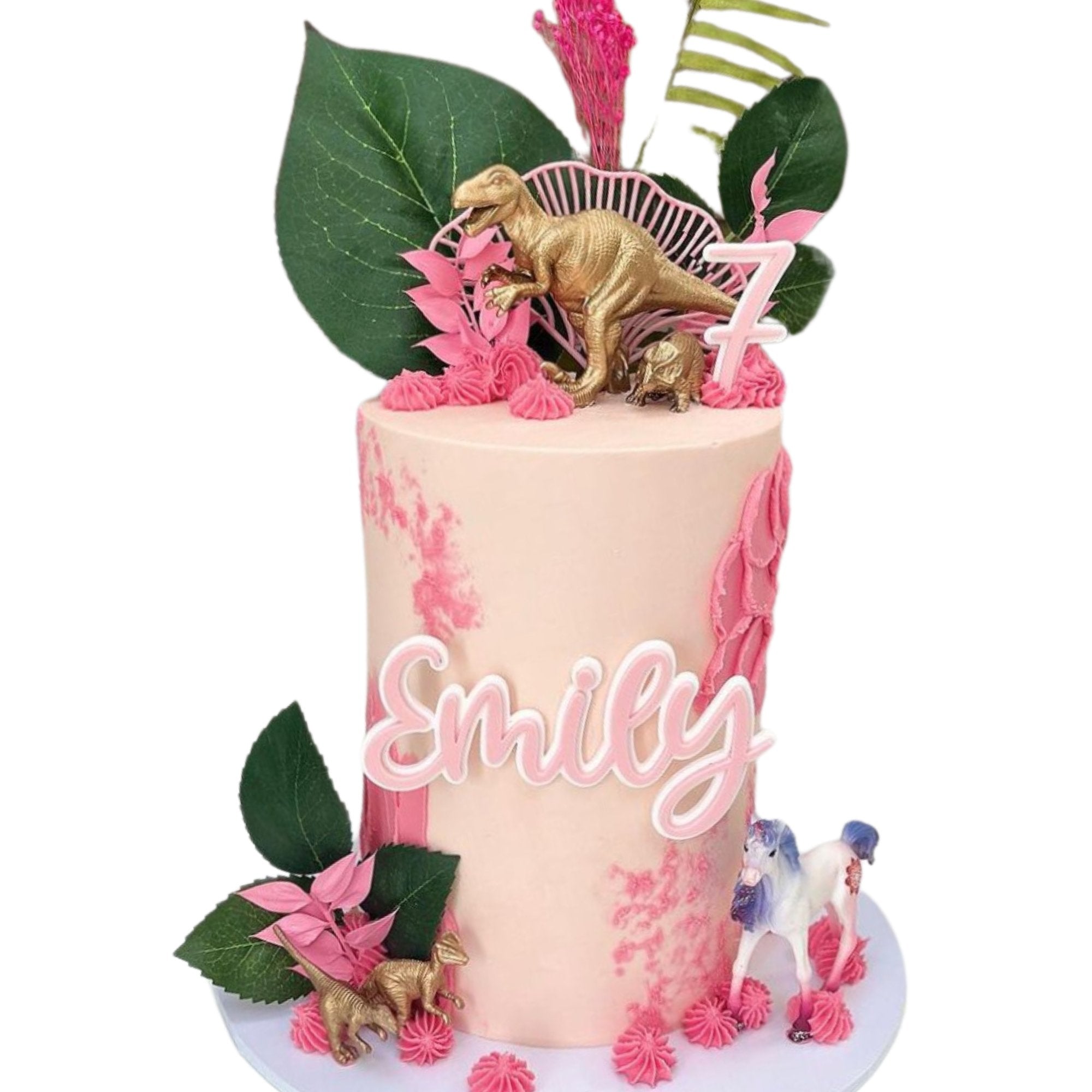 Modern Font Acrylic Name Cake Charm and Age Topper - Cake Topper Warehouse