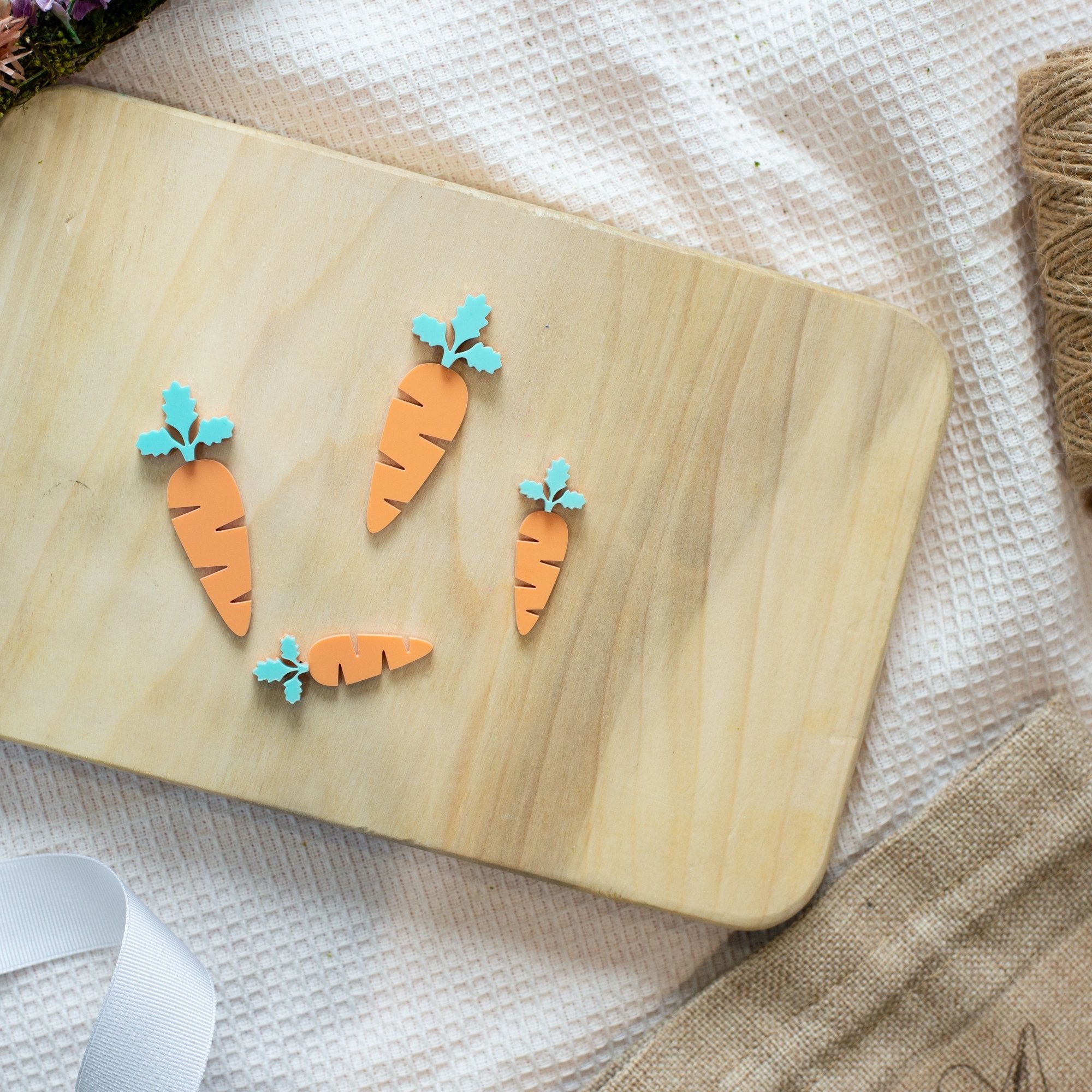 Pastel Easter Carrot Charms - Cake Topper Warehouse