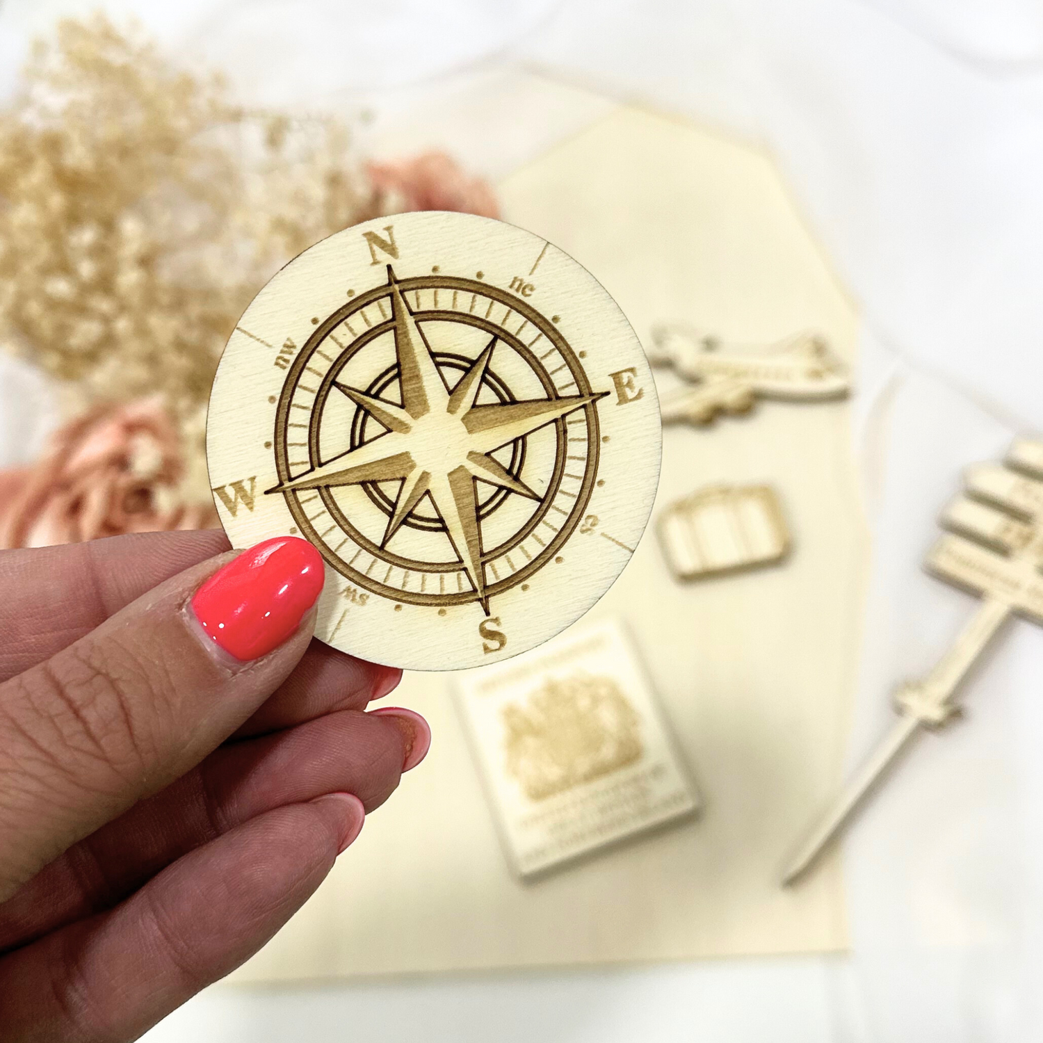 compass cake charm