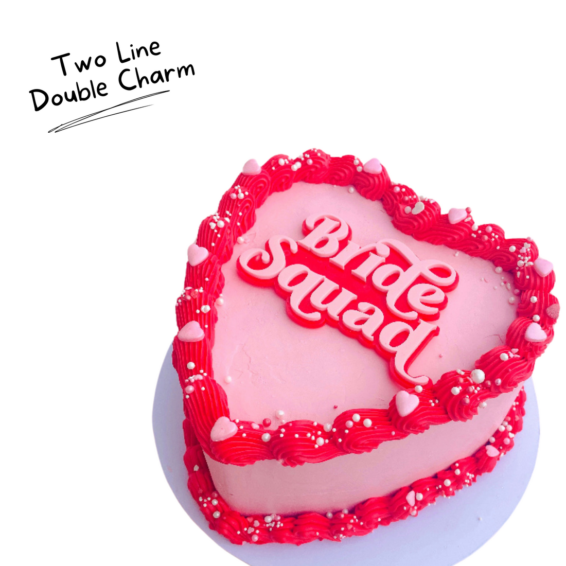 Two Line Double Cake Charm