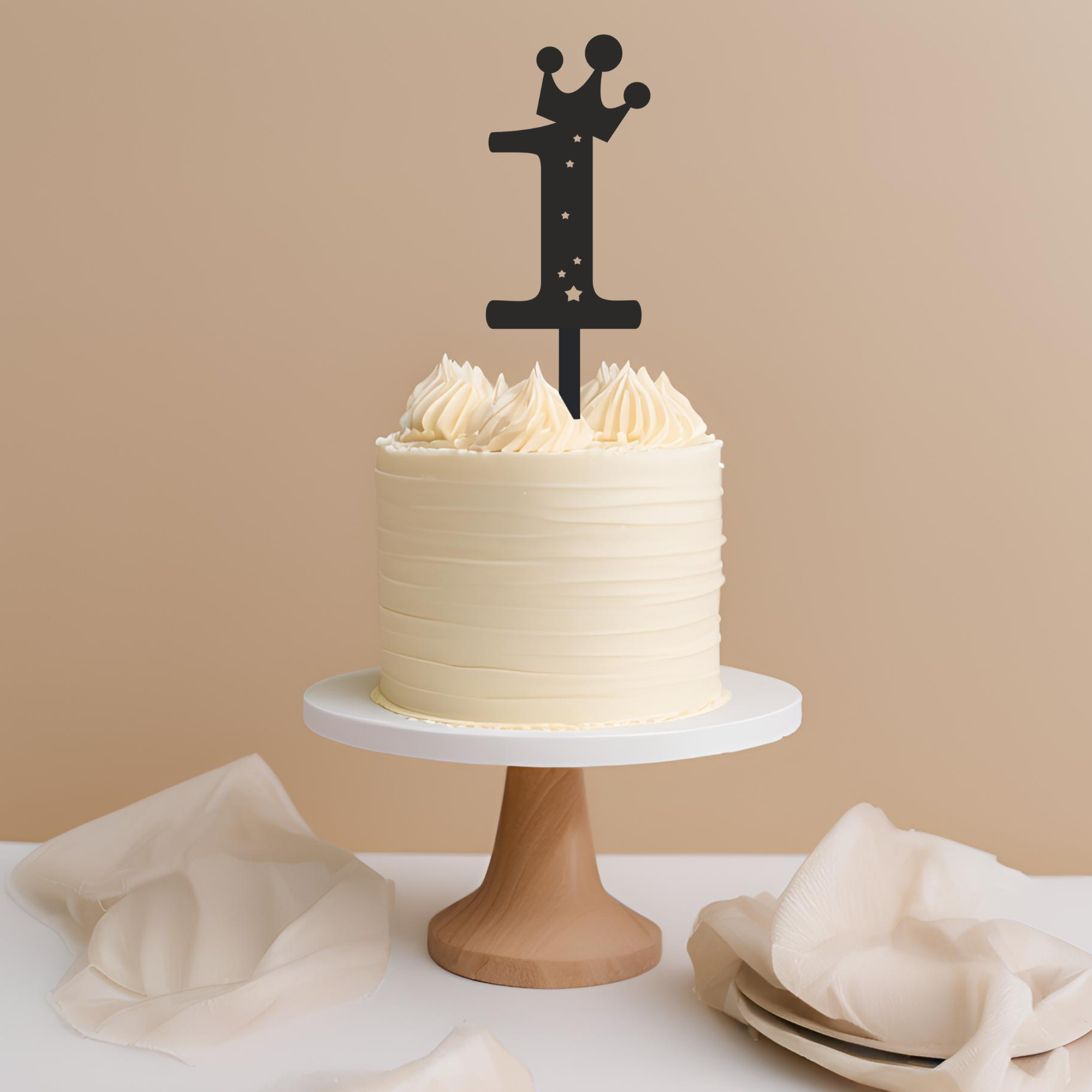 Age 1 Crown Cake Topper