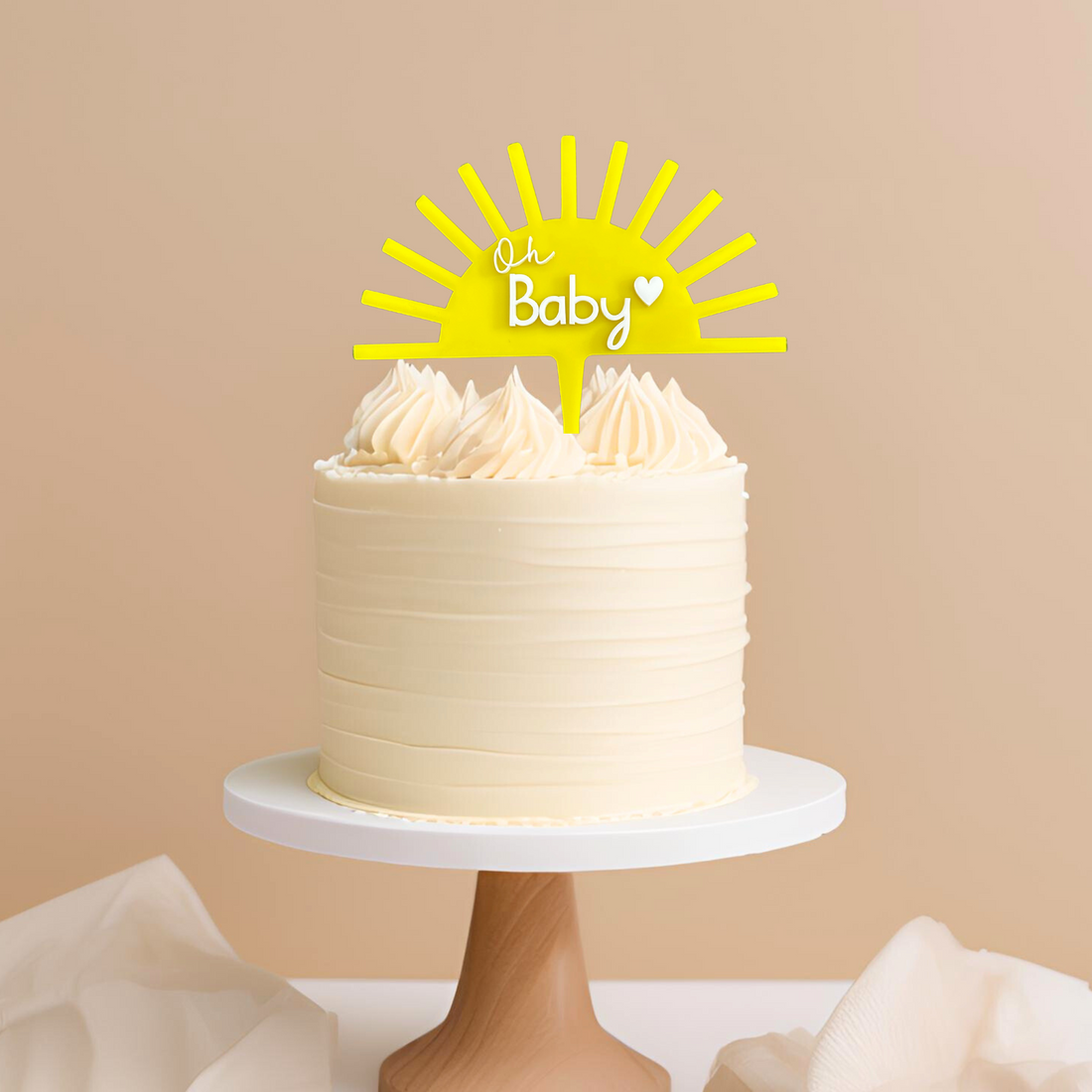 Oh Baby Boho Sun Cake Topper