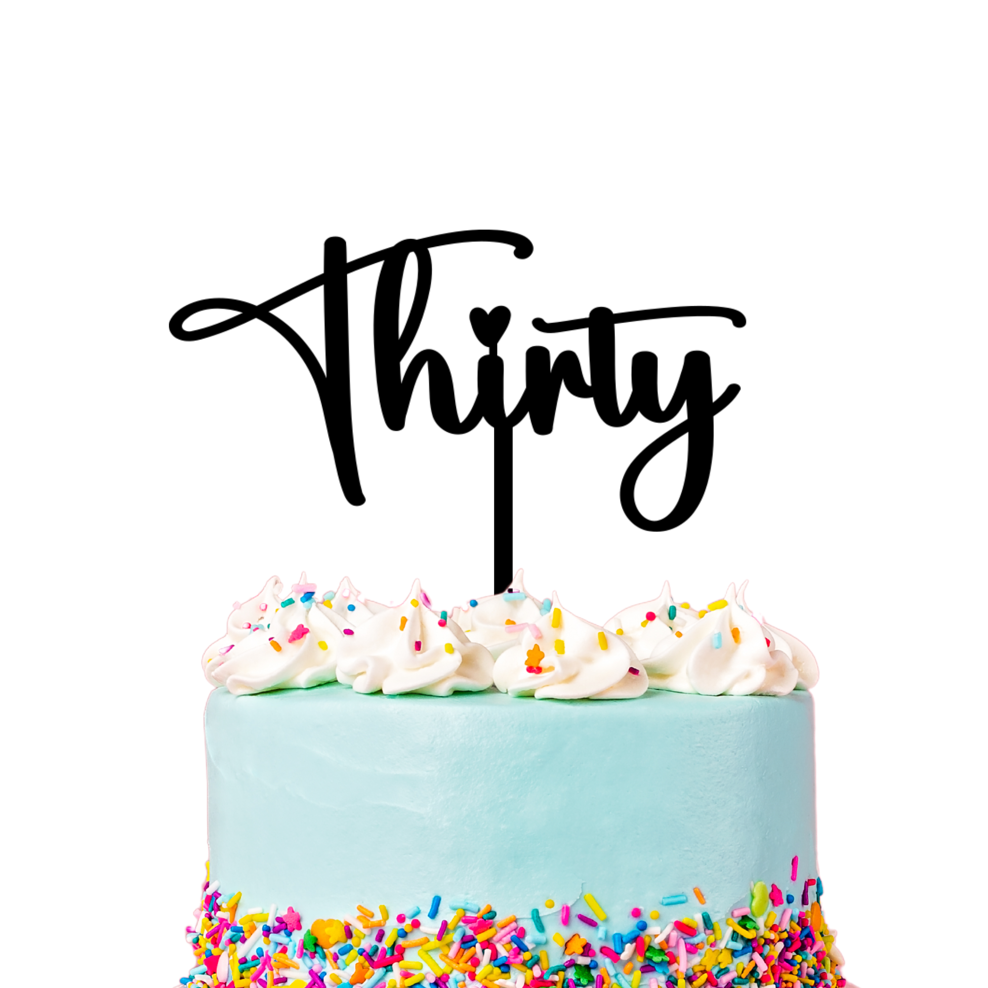 thirty cake topper