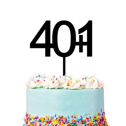 40 + 1 Cake Topper