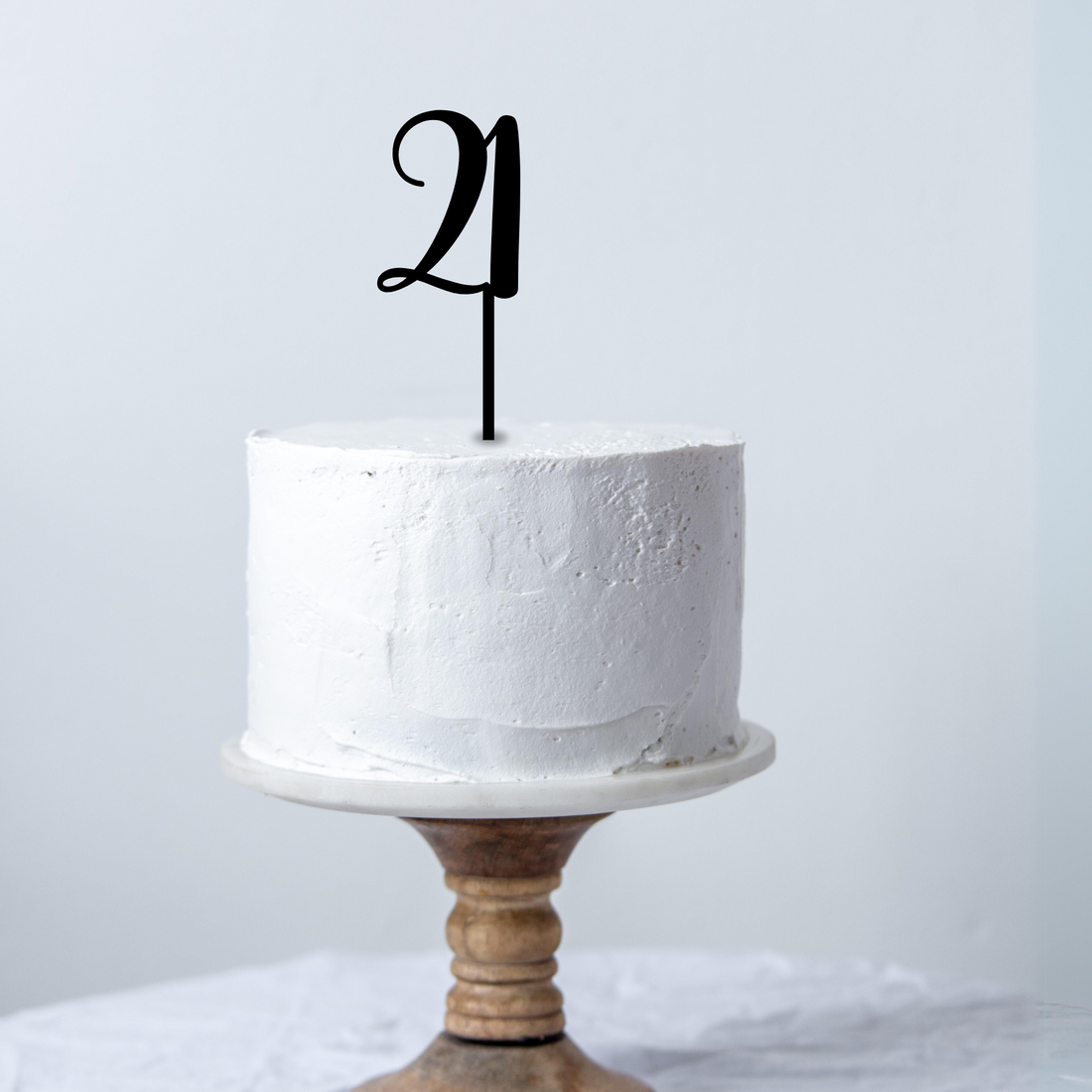 Custom Font Design Age Cake Topper