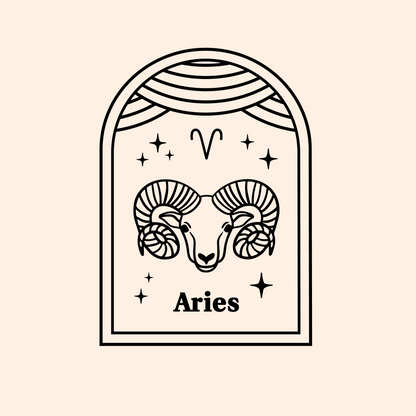 Aries Themed Cupcake Tag