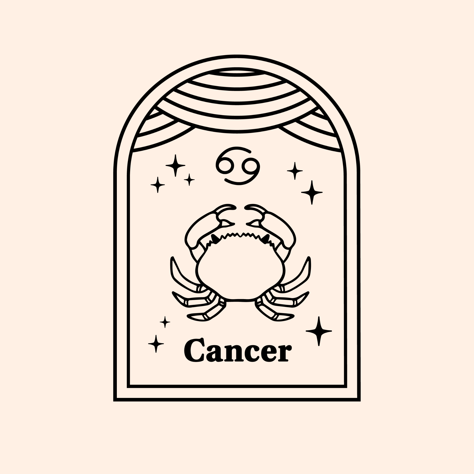 Cancer Themed Cupcake Tag