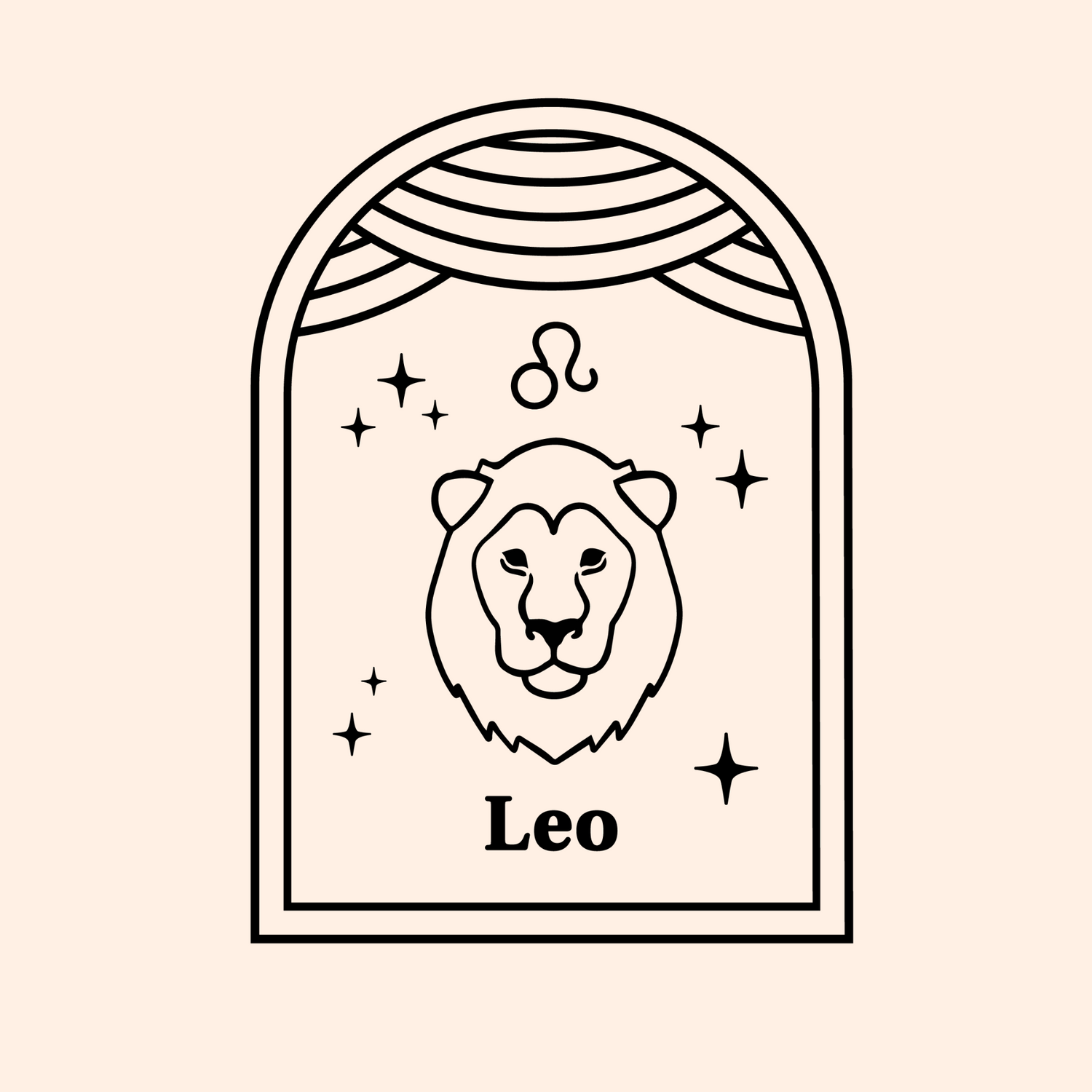 Leo Themed Cupcake Tag