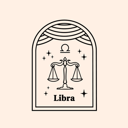 Libra Themed Cupcake Tag