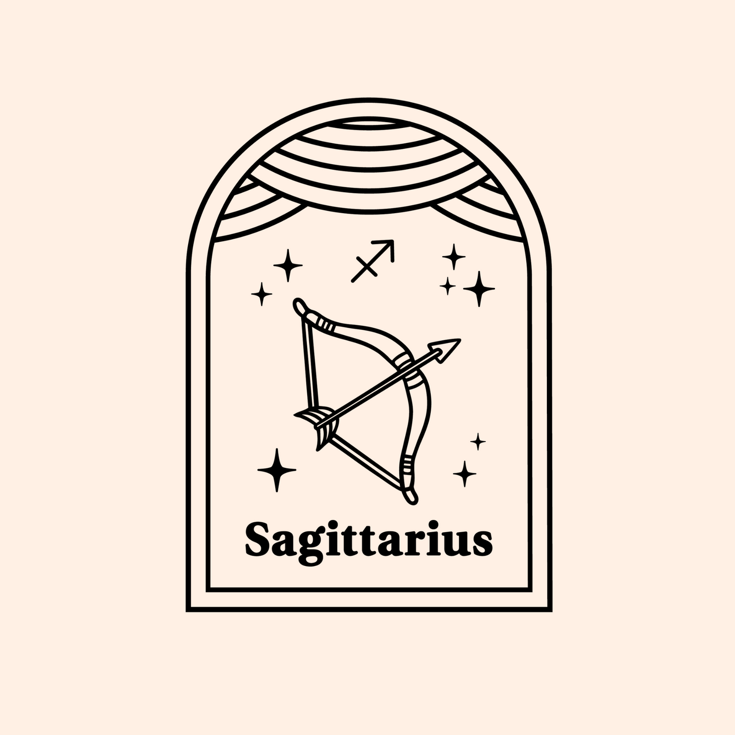 Sagittarius Themed Cupcake Tag