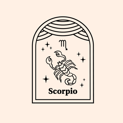 Scorpio Themed Cupcake Tag