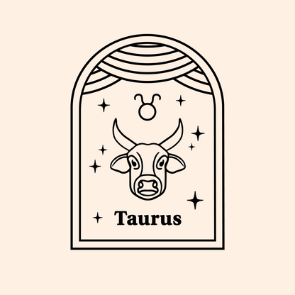 Taurus Themed Cupcake Tag