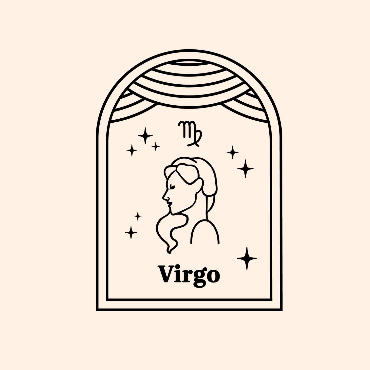 Virgo Themed Cupcake Tag