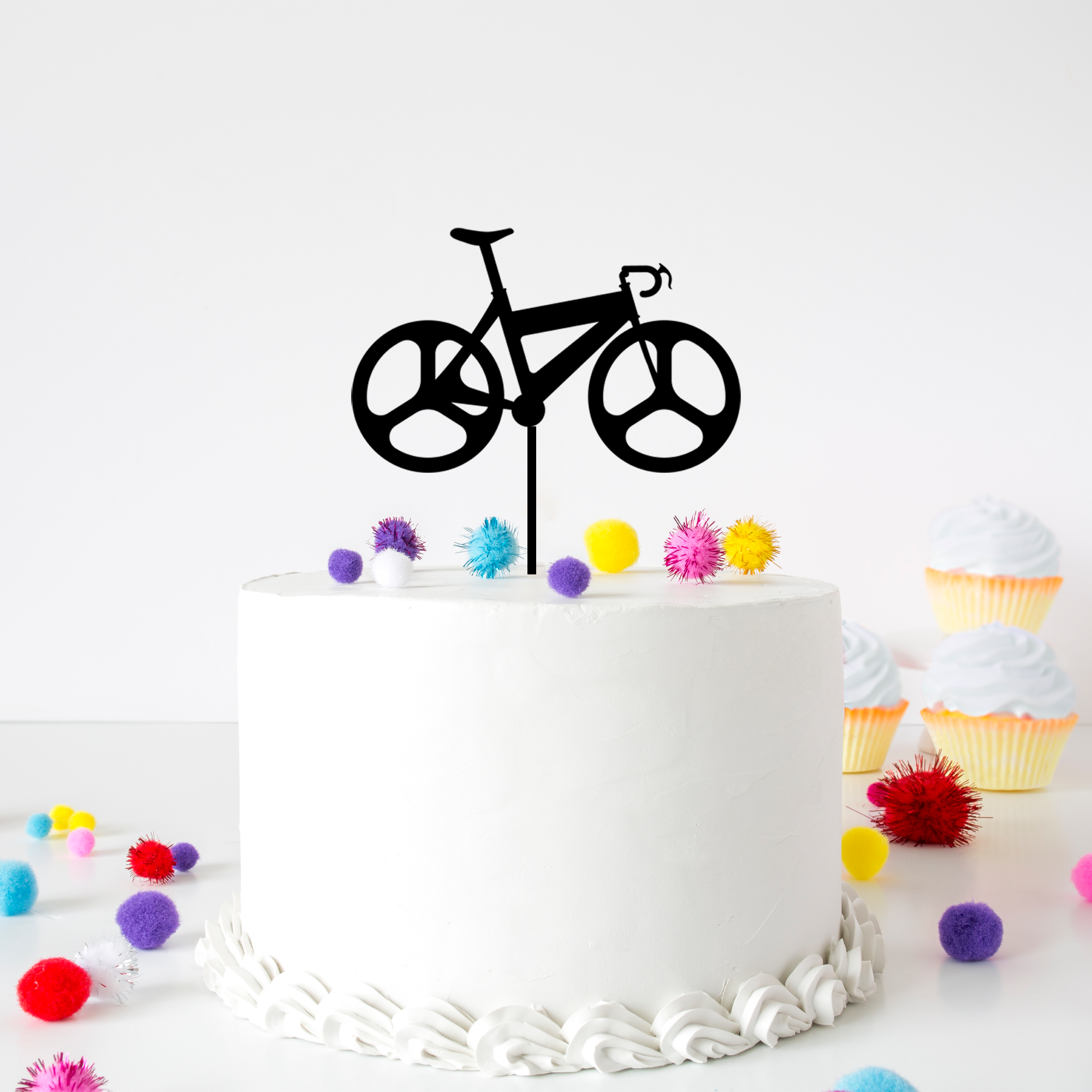 BICYCLE CAKE TOPPER Personalised Cyclist Bike Birthday Cake Topper Any Name  Age £3.29 - PicClick UK