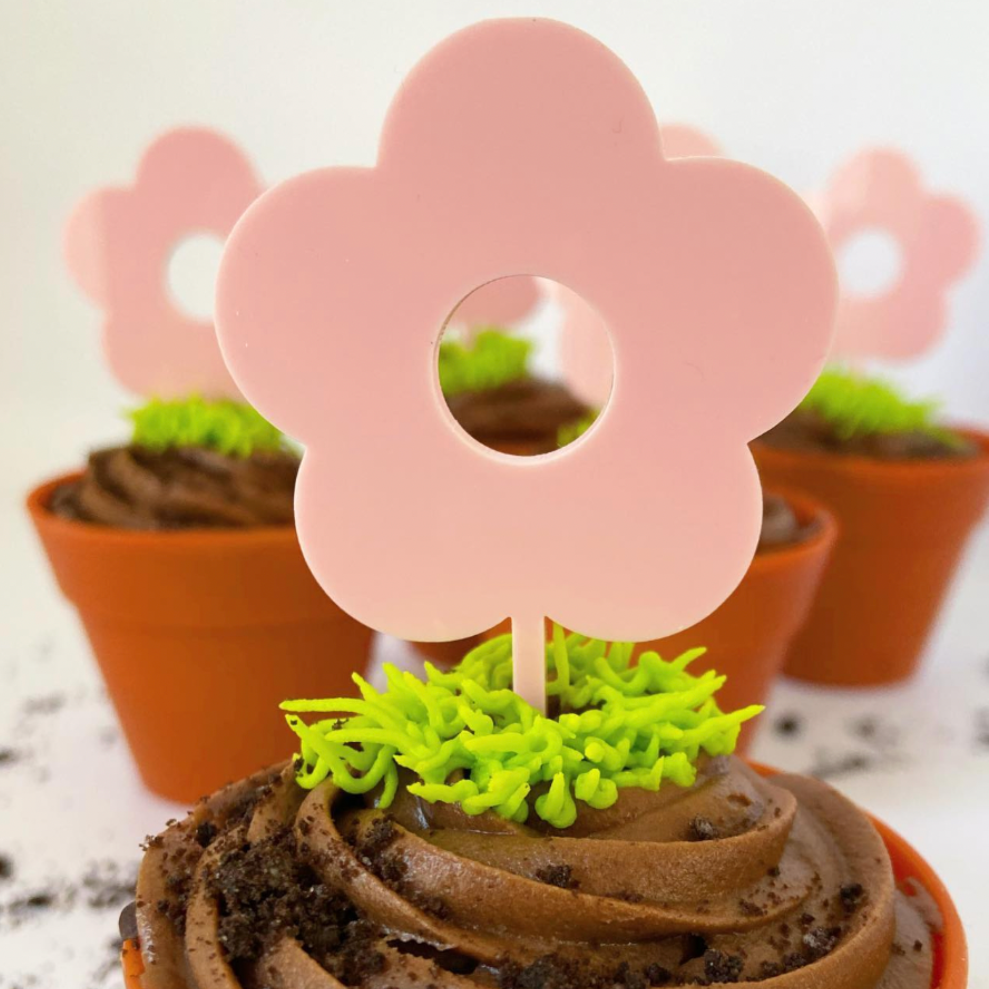 Flower Cupcake Toppers - Cake Topper Warehouse