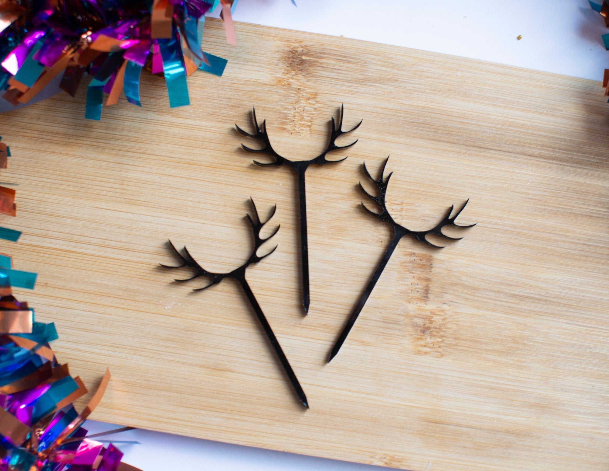 Antler Cupcake Toppers - Cake Topper Warehouse