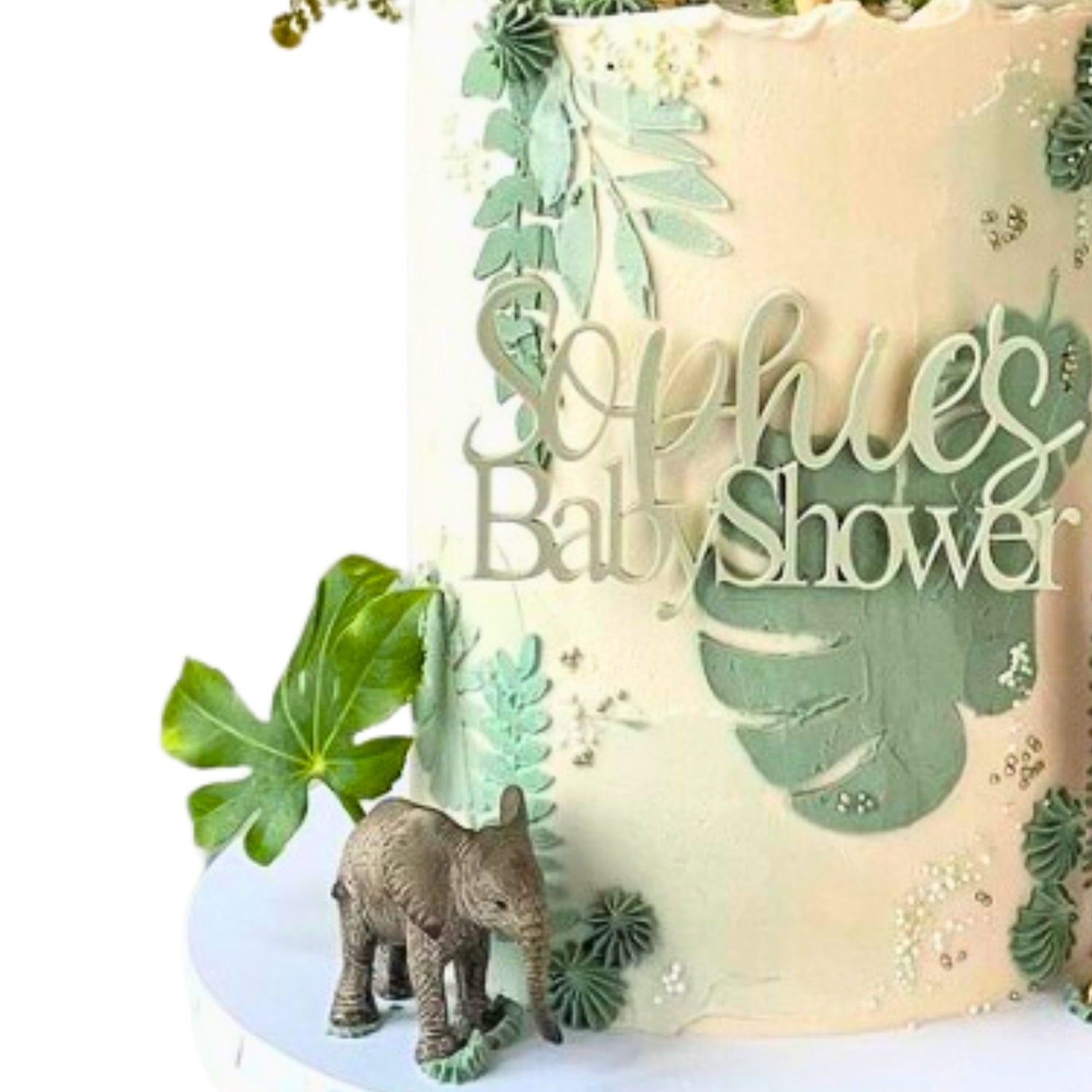 Baby Shower Personalised Acrylic Cake Charm - Cake Topper Warehouse