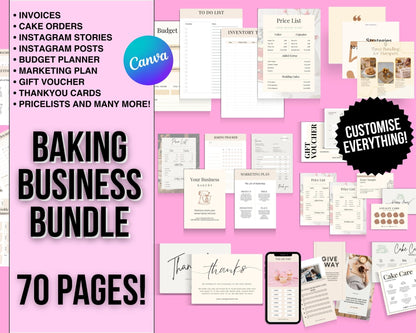 Baking Business Templates - Cake Topper Warehouse