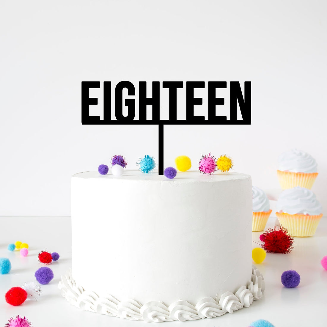 Bold Birthday Age Acrylic Cake Topper - Cake Topper Warehouse