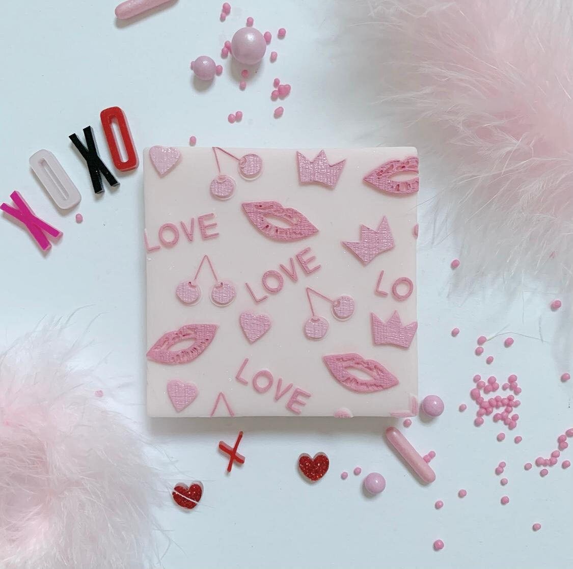 Cherry Lips Love Fondant Embosser - Cake Topper Warehouse