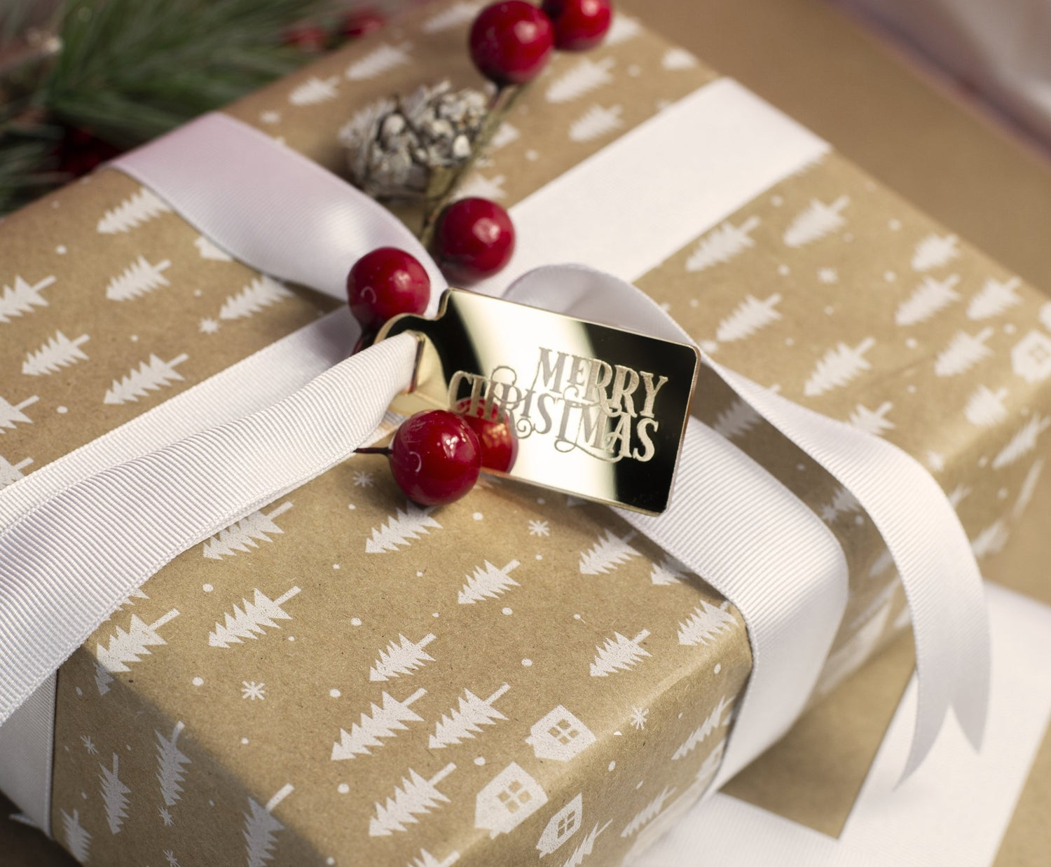 Christmas Gift Tag - Design 4 - Cake Topper Warehouse