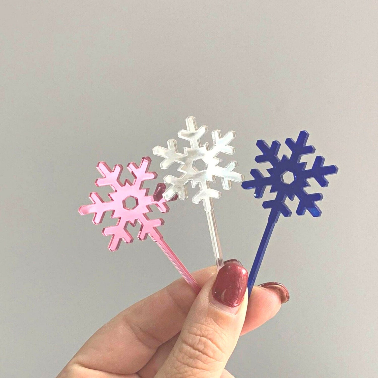 Christmas Snowflake Cupcake Toppers - Cake Topper Warehouse
