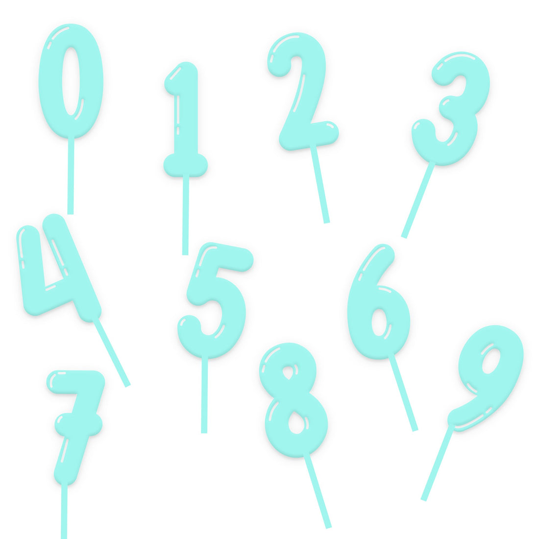 Classic Bubble Mint Age Toppers - Cake Topper Warehouse