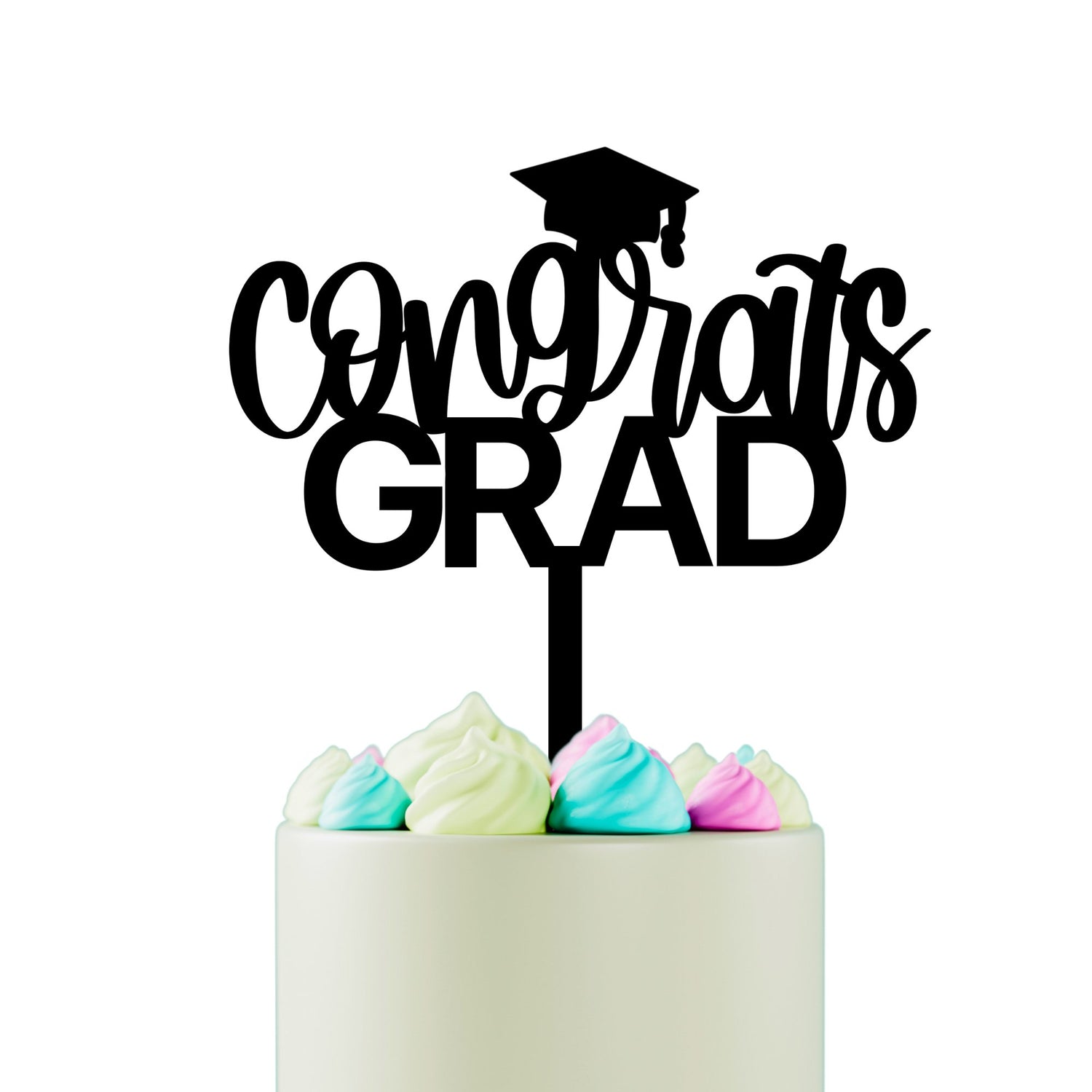 Congrats Grad Graduation Cake Topper - Cake Topper Warehouse