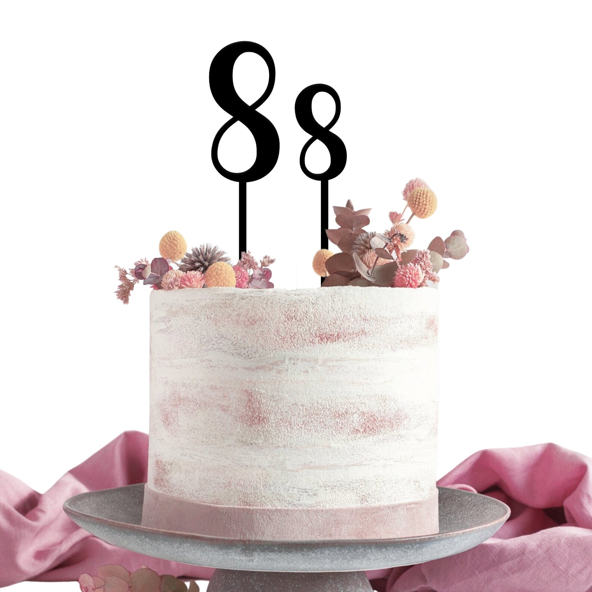 Customisable Age Birthday Acrylic Cake Topper - Cake Topper Warehouse