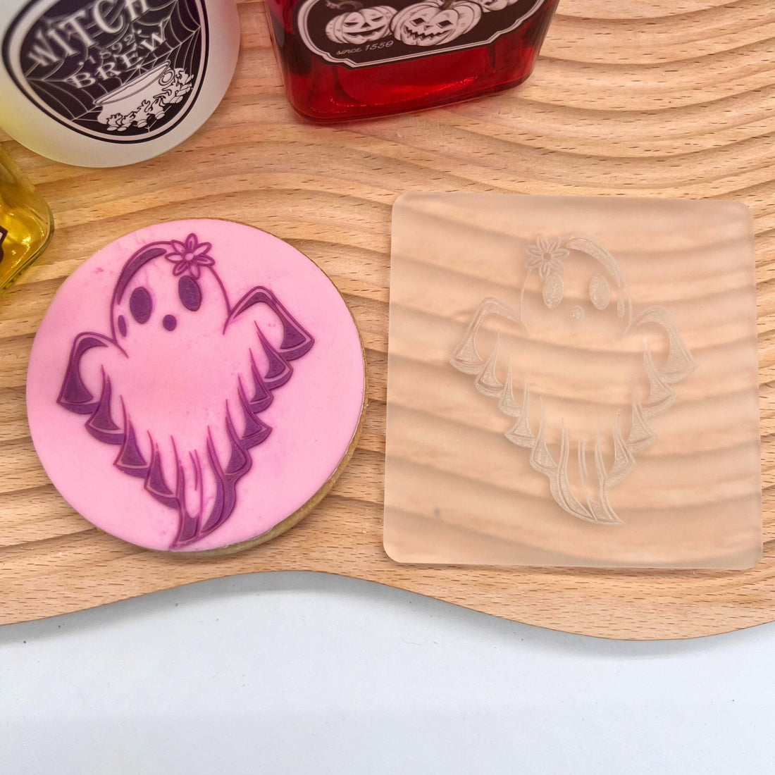 Cute Ghost Halloween Embosser - Cake Topper Warehouse