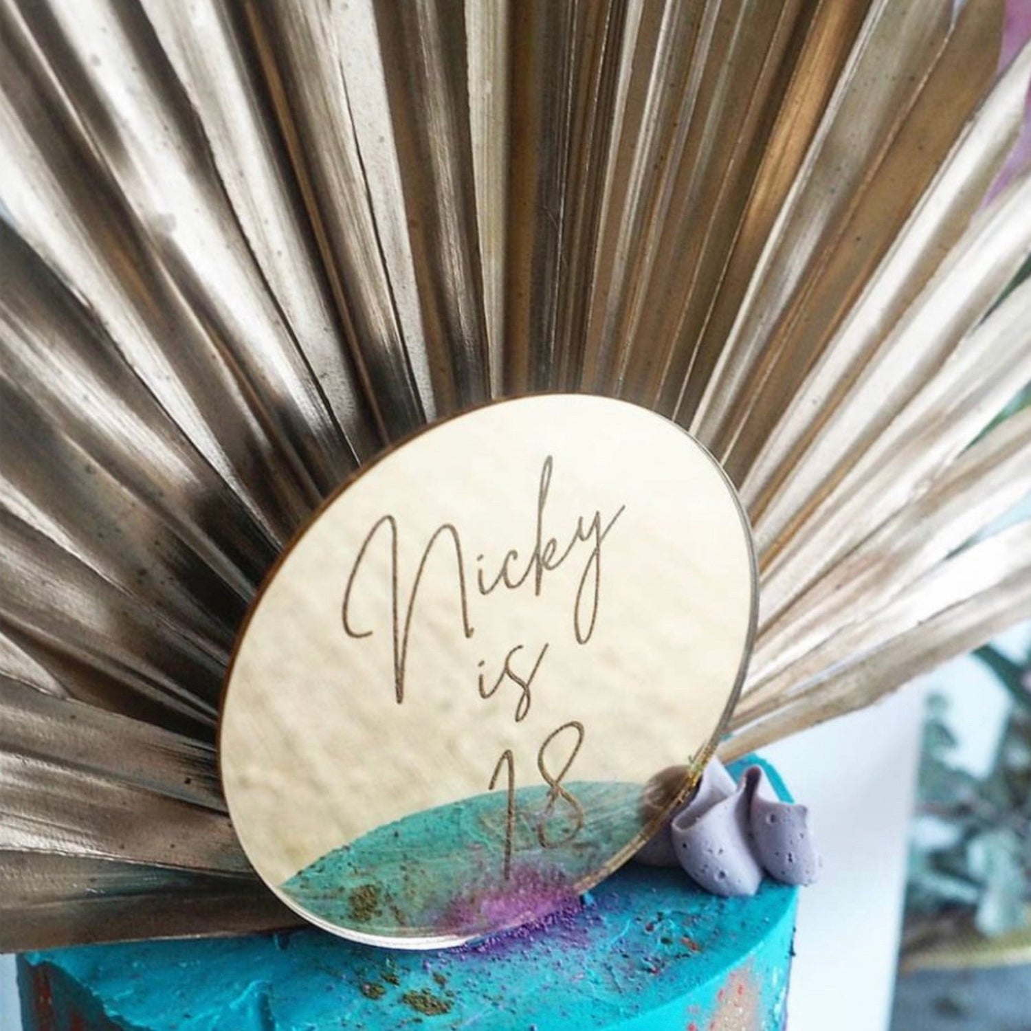 Etched Paddle Cake Topper - Cake Topper Warehouse