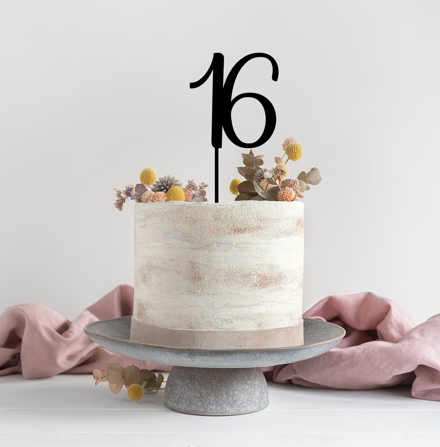 Fancy Birthday Age Cake Topper - Cake Topper Warehouse