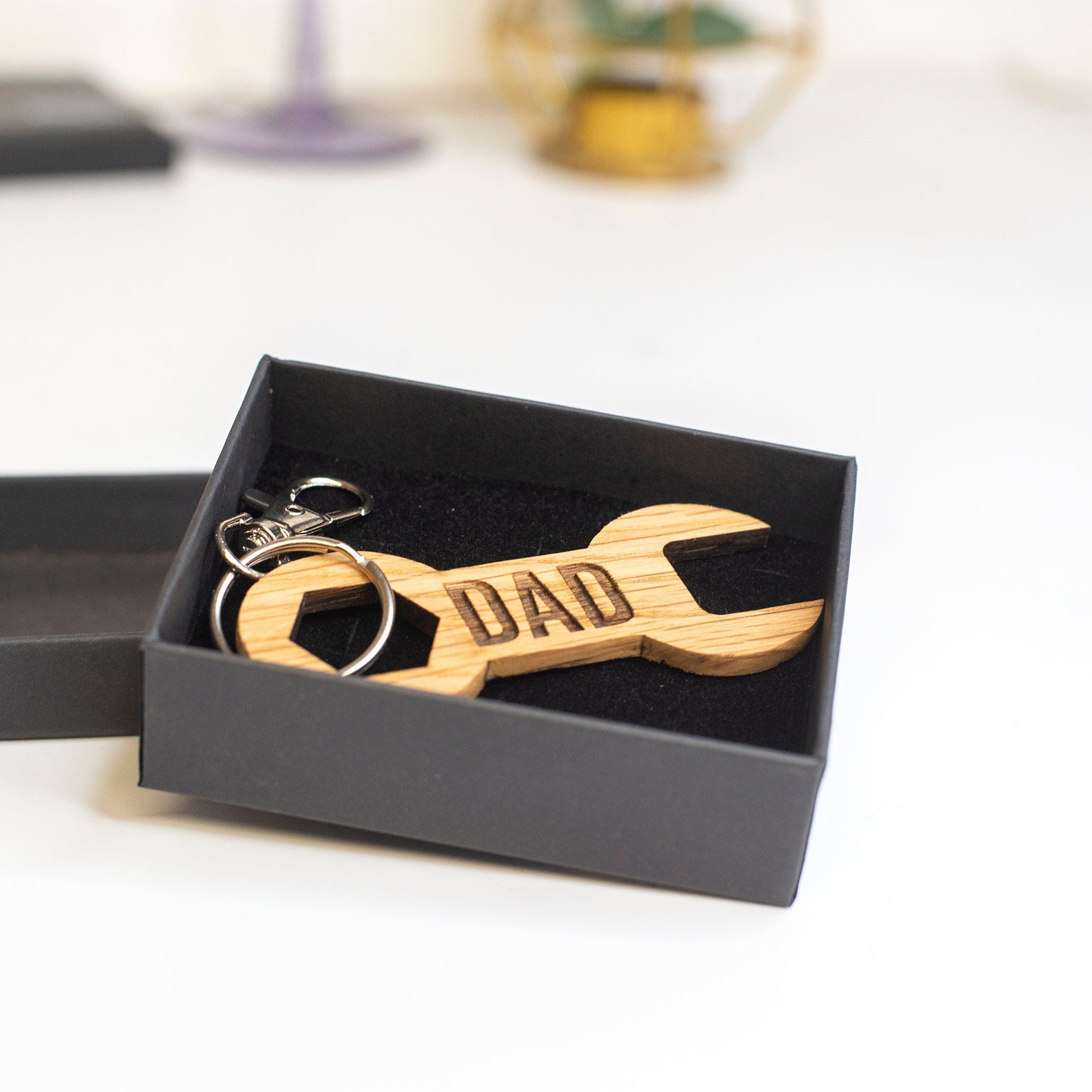 Fathers Day Spanner Keyring - Cake Topper Warehouse