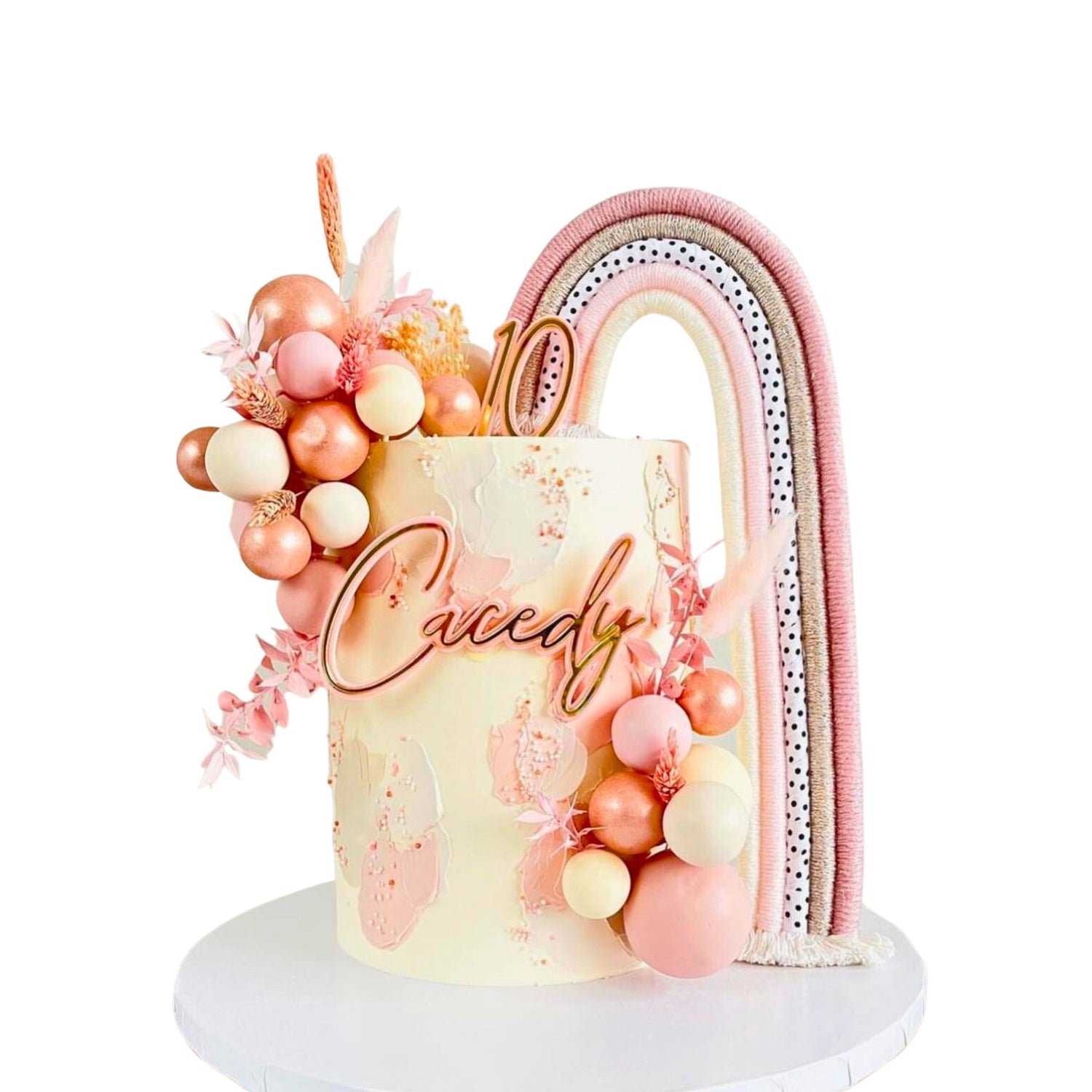 Flow Font Double Layer Cake Charm and Age Charm - Cake Topper Warehouse