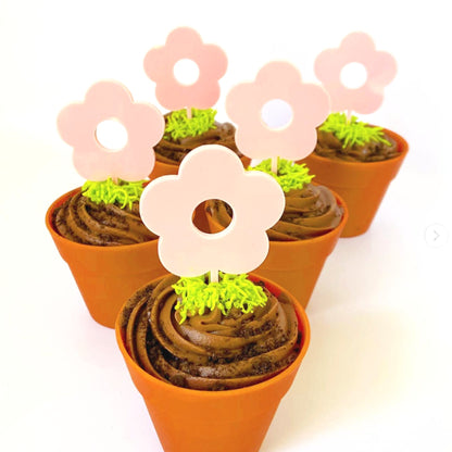 Flower Cupcake Toppers - Cake Topper Warehouse