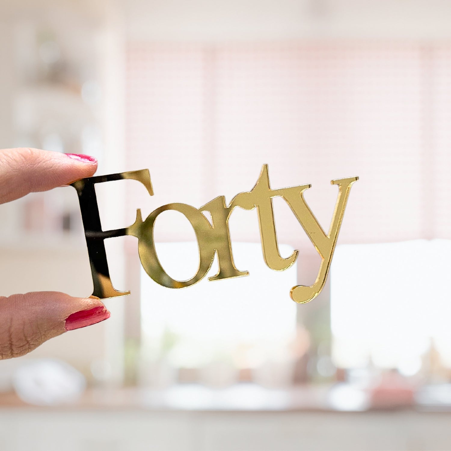 Forty Cake Charm - Standard Font - Cake Topper Warehouse