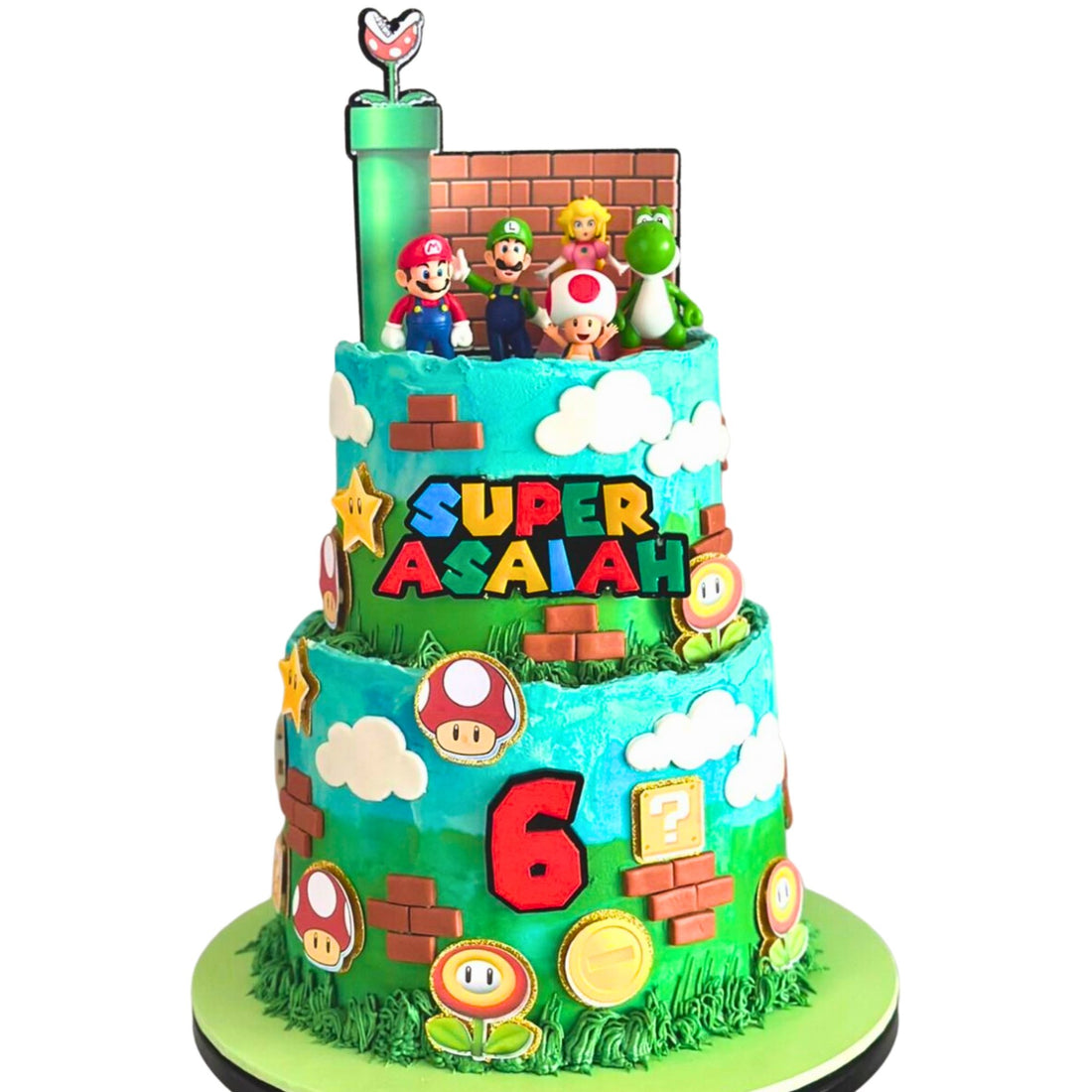 Number cake thèmes Mario bros 🕹pour - Les Cakes de Julie