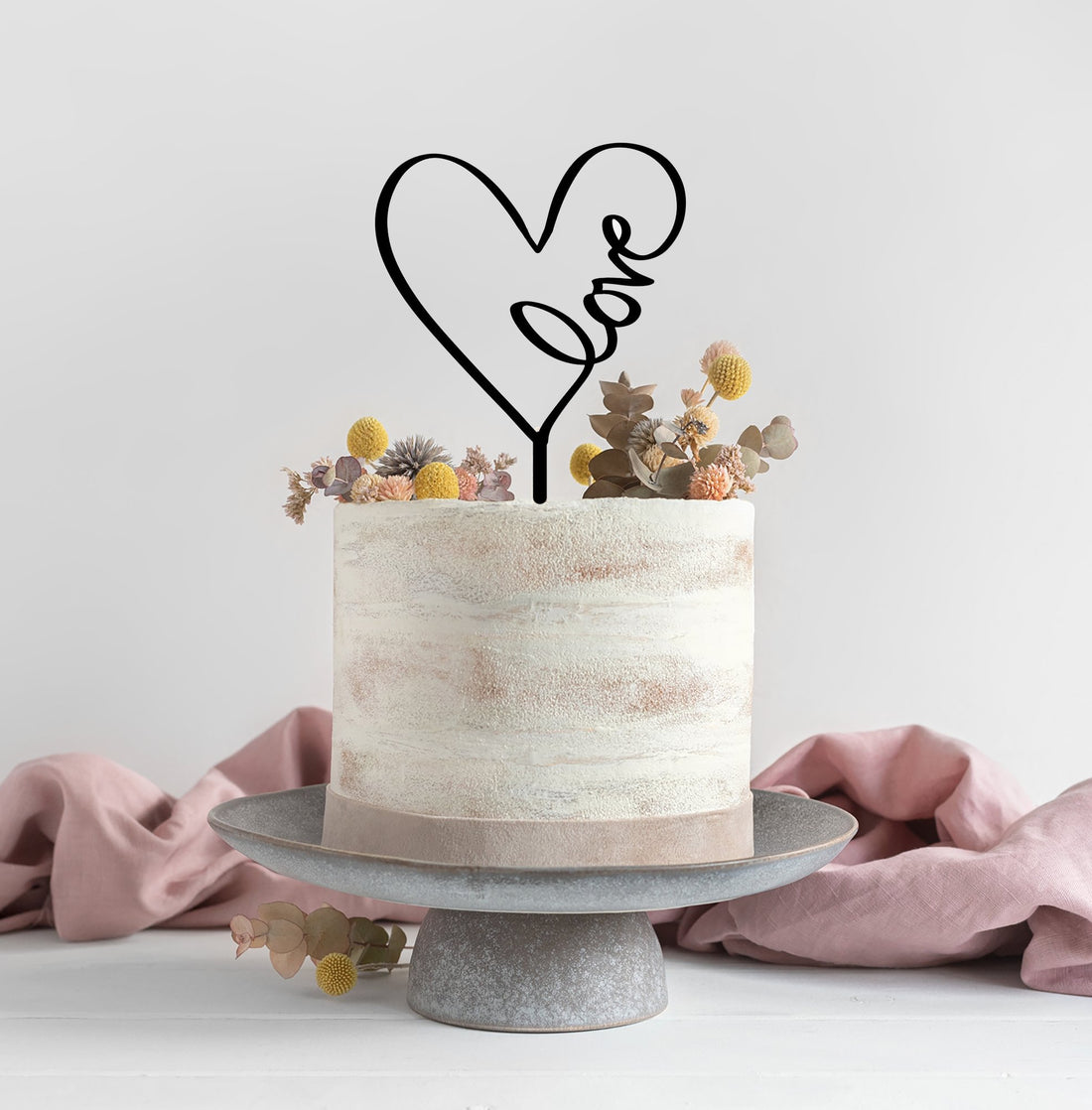 Love Acrylic Cake Topper - Cake Topper Warehouse