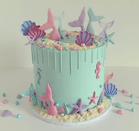 Mermaid Tails Mini Cake Toppers - Cake Topper Warehouse