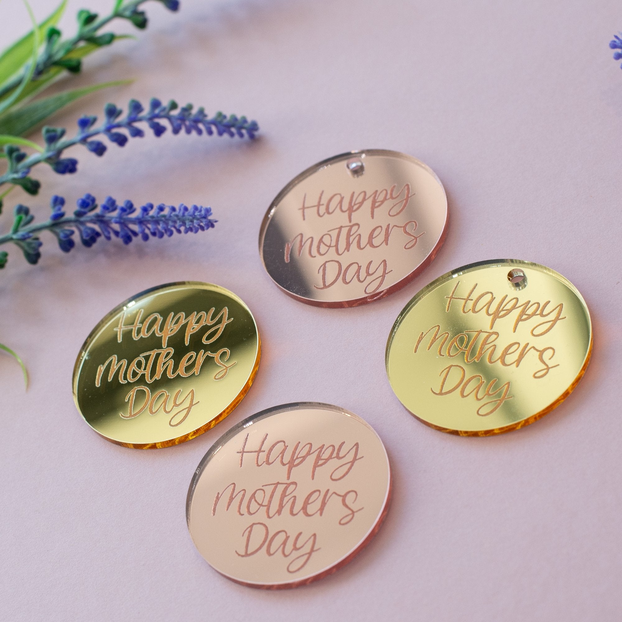 Mothers Day Acrylic Cupcake Discs - Cake Topper Warehouse