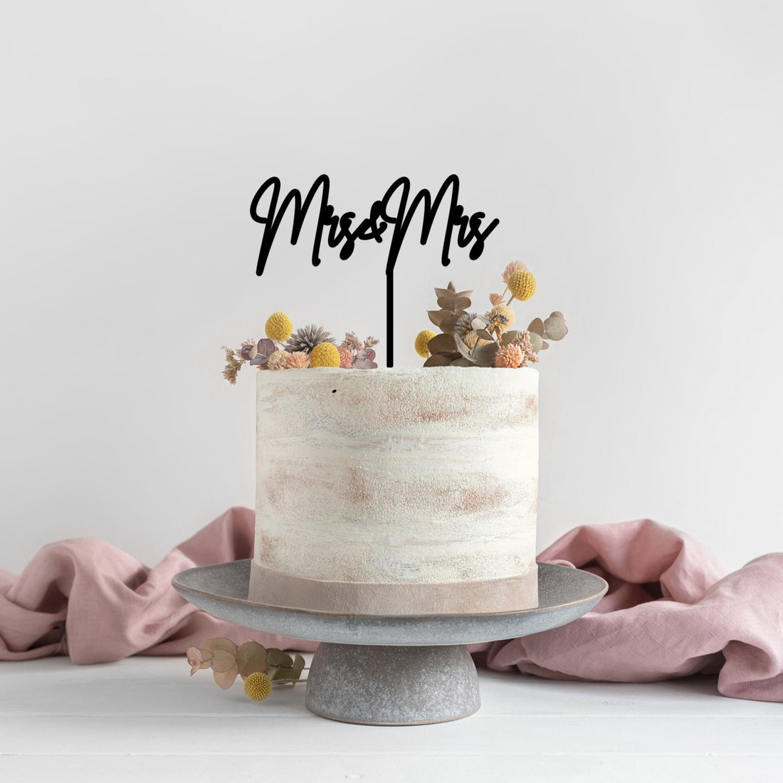 Mrs and Mrs Wedding Cake Topper - Cake Topper Warehouse