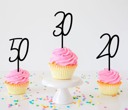 Number Age Cupcake Toppers - Cake Topper Warehouse