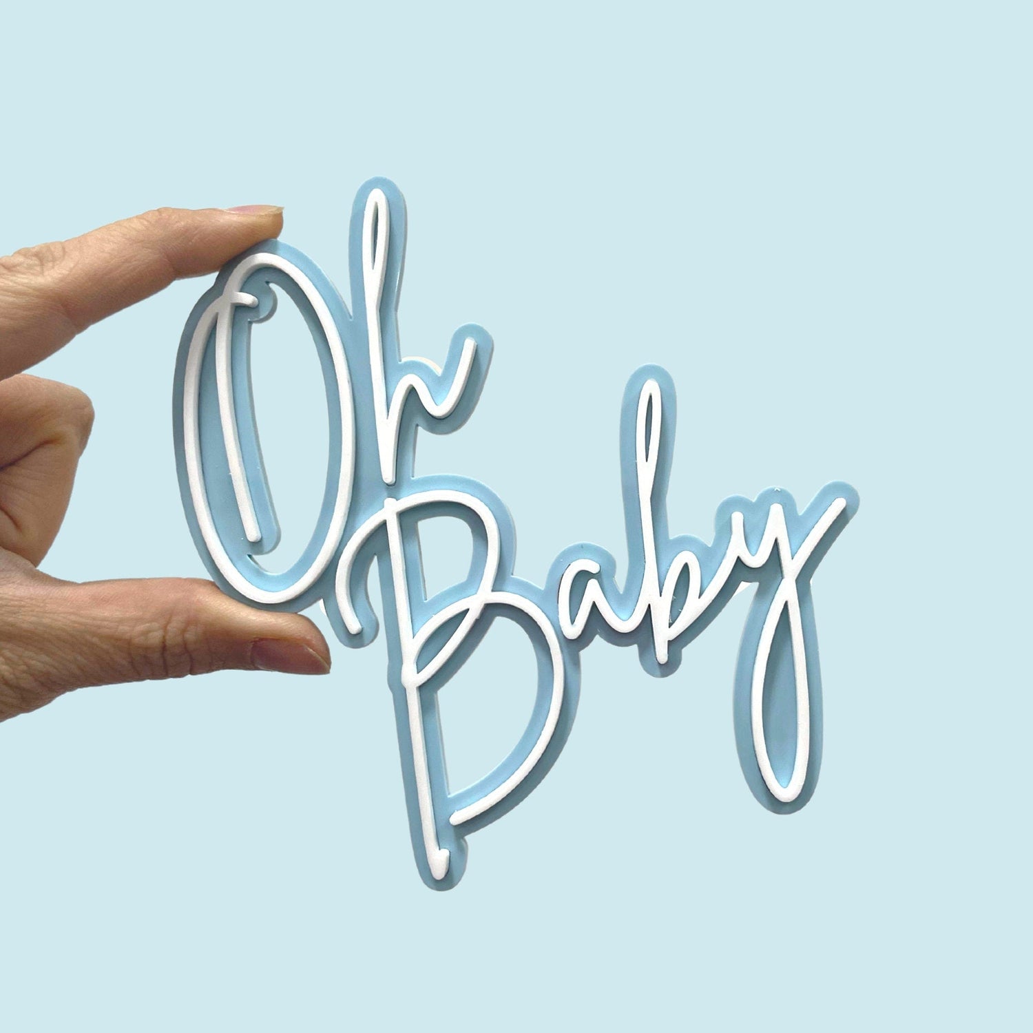 Oh Baby Acrylic Cake Charm Topper - Cake Topper Warehouse