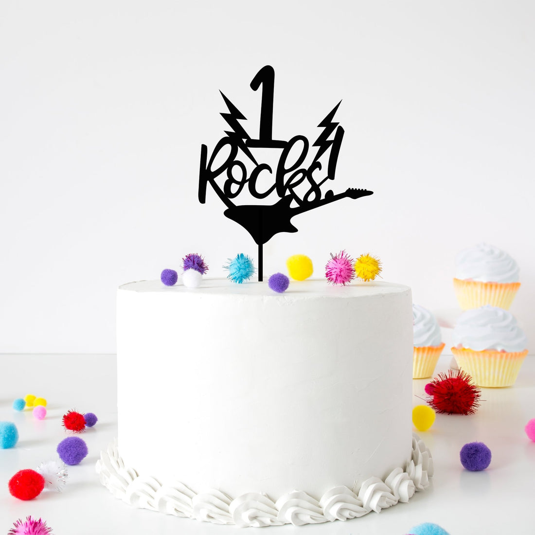One Rocks Acrylic Cake Topper - Cake Topper Warehouse