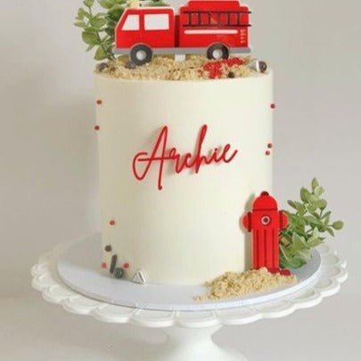 One Word Personalised Acrylic Cake Charm - Cake Topper Warehouse